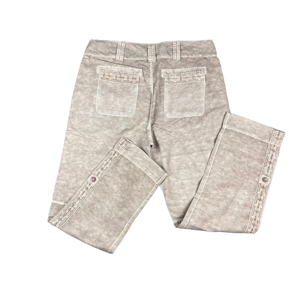 Sundance Organia lace khaki linen blend women’s pants SZ 10 - Picture 7 of 9